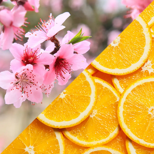 Danube Medium Jar; Orange & Peach Blossom