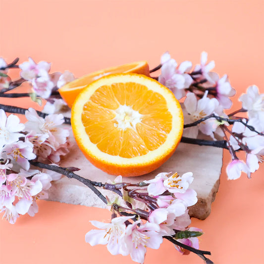 Danube Large Jar; Orange & Peach Blossom
